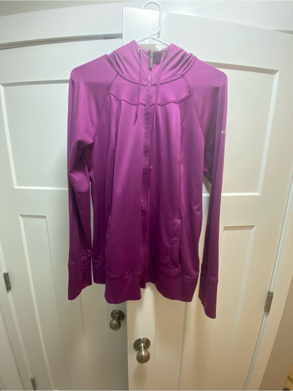 Columbia Women's Zip-Up Hooded Jacket - Magenta Size L